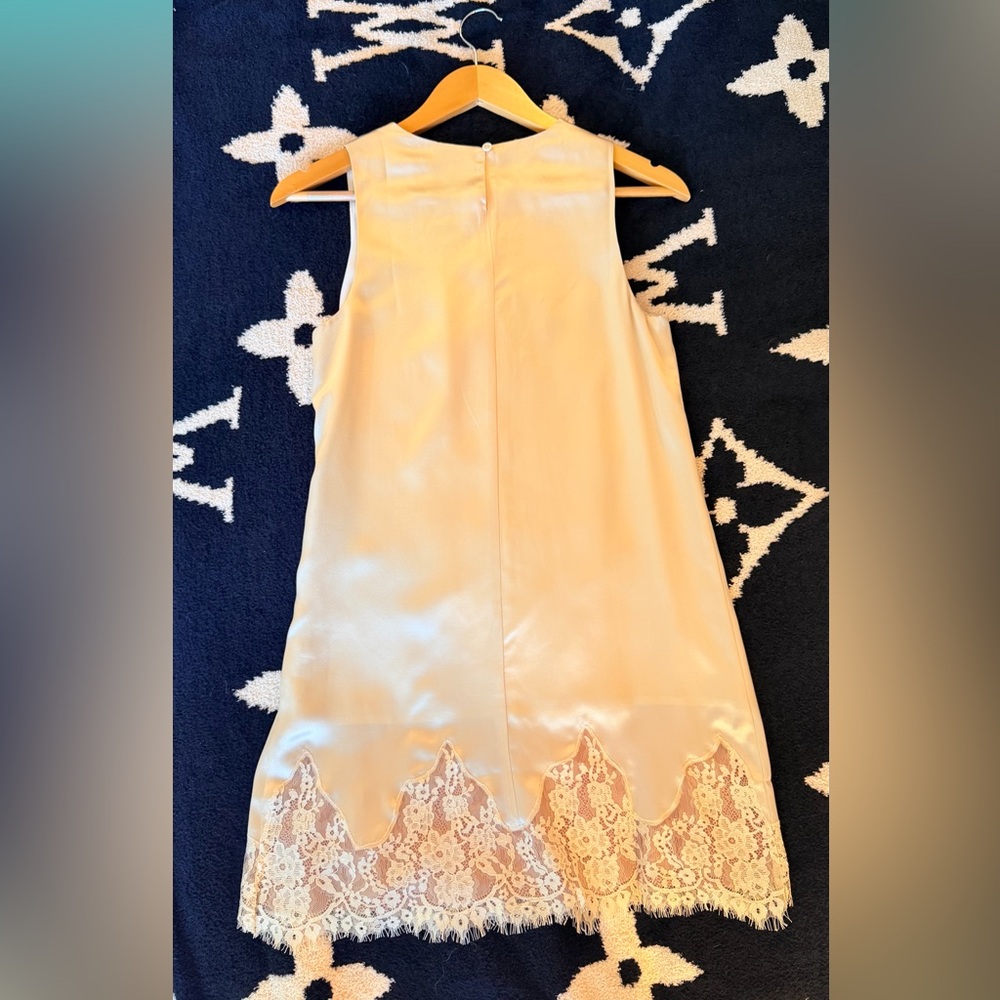 Reformation Jessalyn Silk Dress In Almond, NWOT, NEVER WORN, NO FLAWS. - Picture 9 of 16
